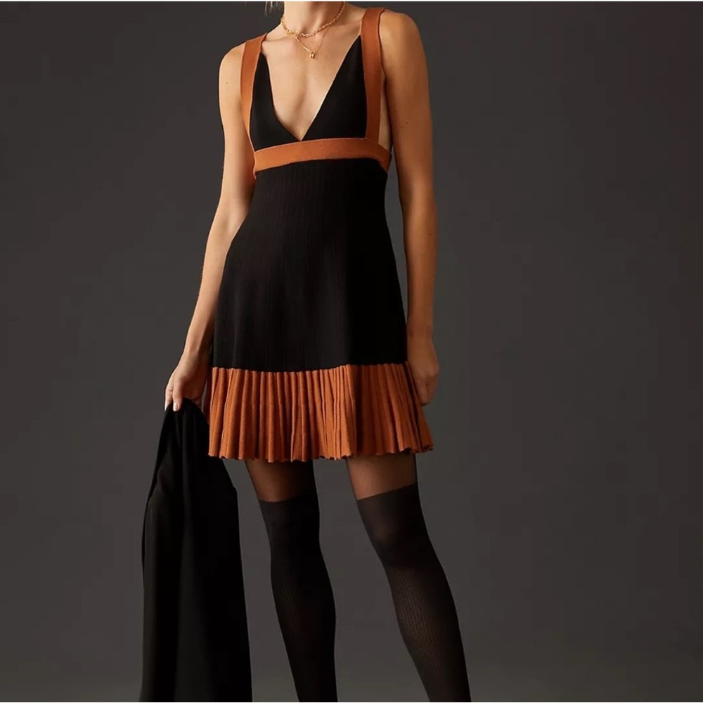 Chic Black and Brown Dress